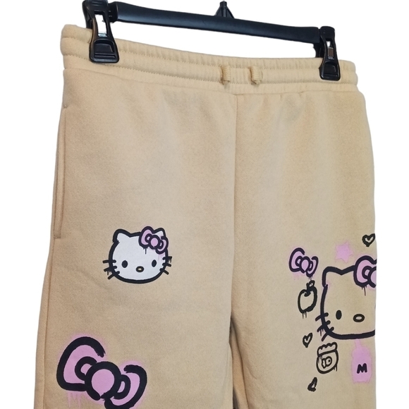 Forever 21 Hello Kitty fleece tan joggers NWT size 13/14 - Picture 2 of 6